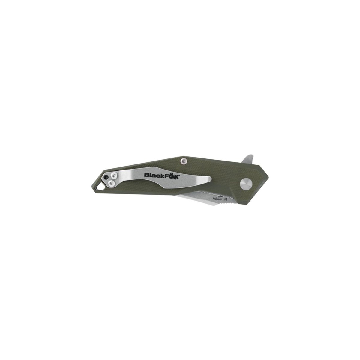 Fox Knives Fox Knives KRAVI SHAI Navaja de bolsillo 440C Lavada a la piedra G10 Verde 2,76