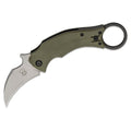 Fox Knives FX-591 ODSW navaja de bolsillo karambit de pájaro negro plegable táctica Hawkbill
