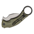 Fox Knives FX-591 ODSW navaja de bolsillo karambit de pájaro negro plegable táctica Hawkbill