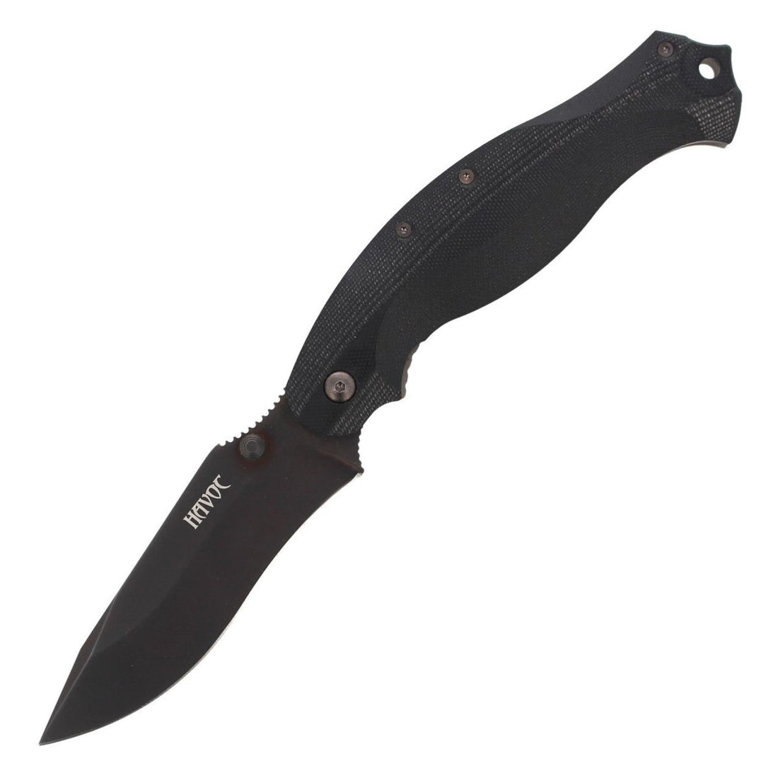 Fox Knives HAVOC cuchillo plegable hoja de punto de caída marco de titanio cerradura acero N690Co