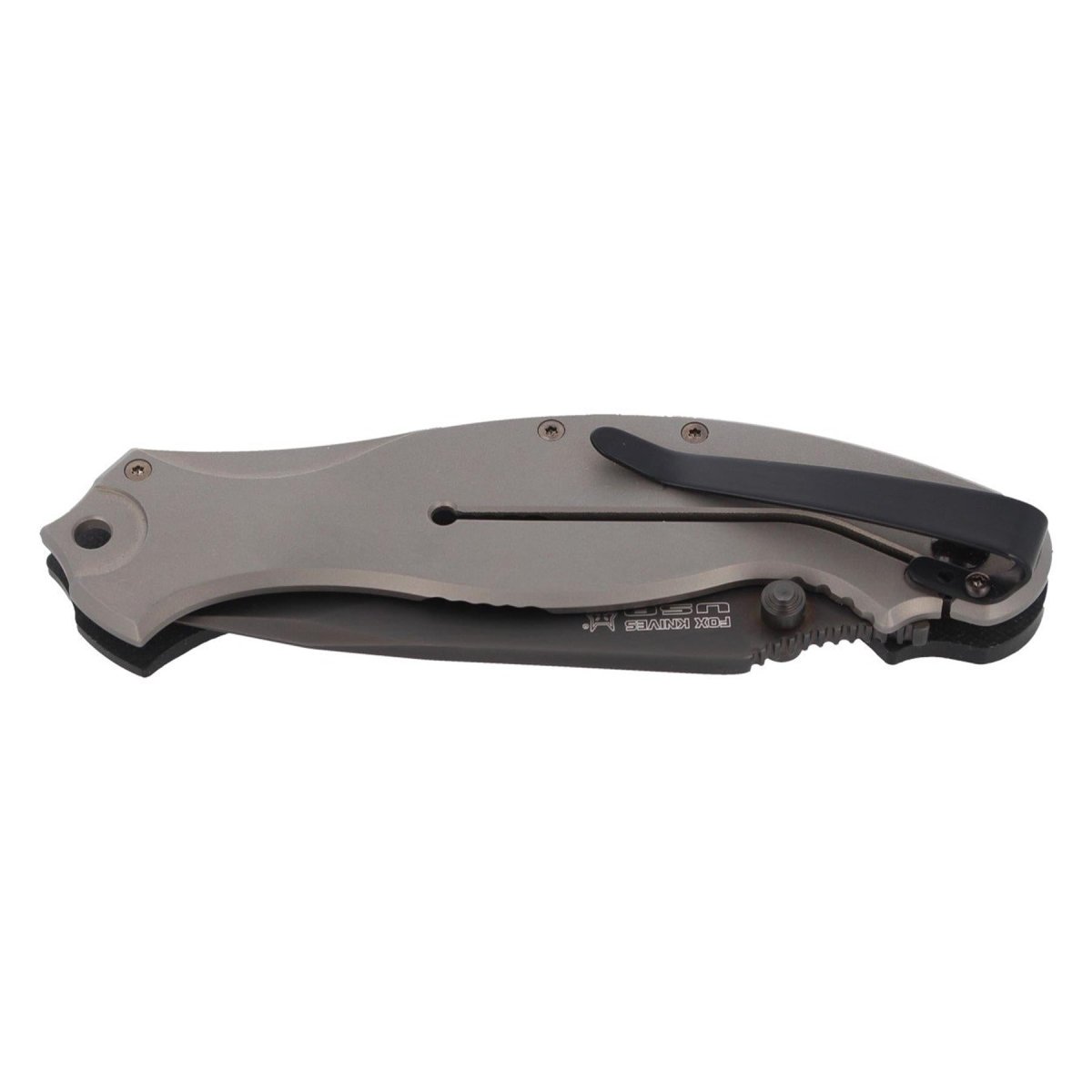 Fox Knives HAVOC cuchillo plegable hoja de punto de caída marco de titanio cerradura acero N690Co