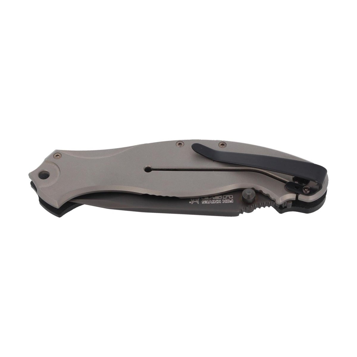 Fox Knives HAVOC navaja de bolsillo cuchillo plegable con cerradura de marco de titanio mango G10 negro