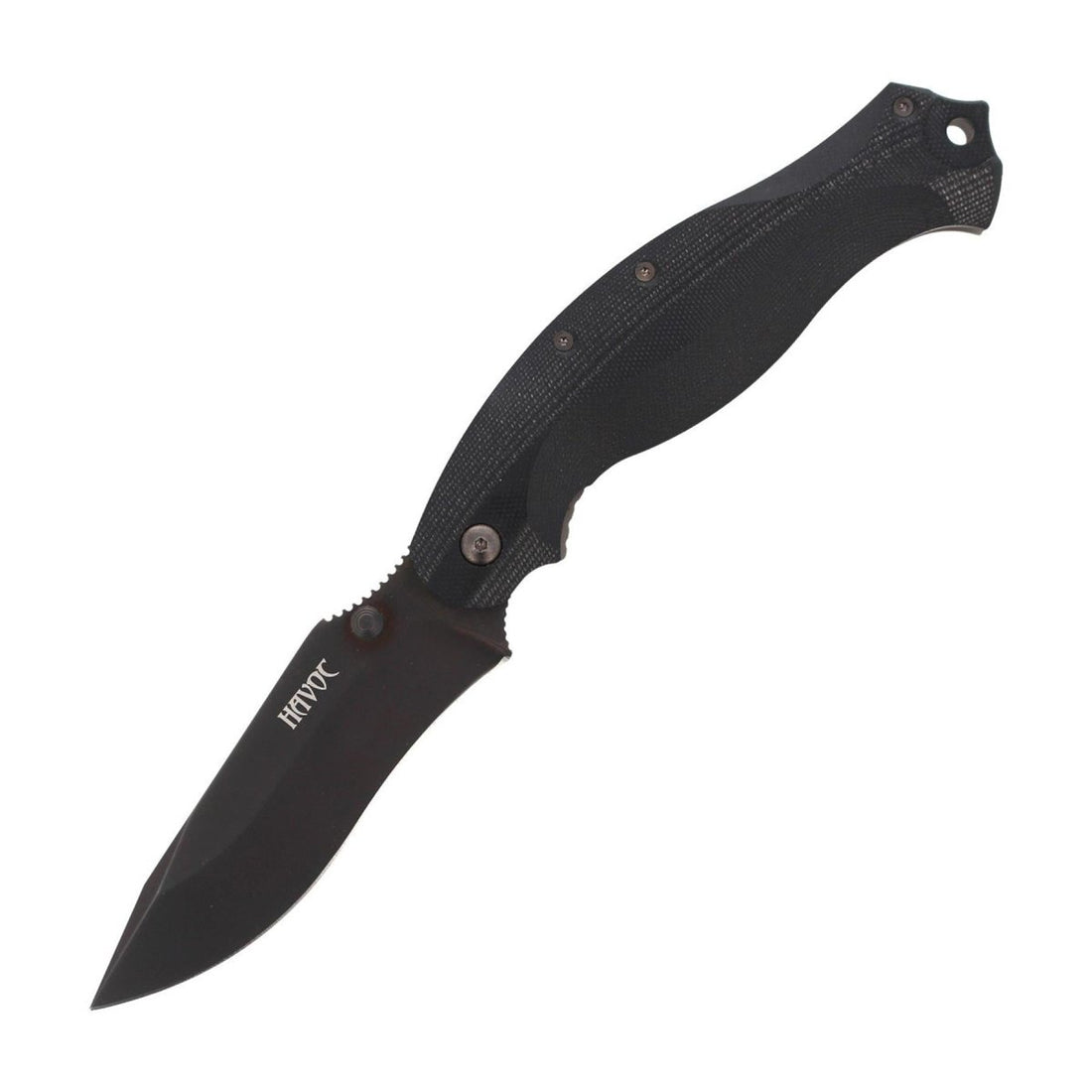 Fox Knives HAVOC navaja de bolsillo cuchillo plegable con cerradura de marco de titanio mango G10 negro