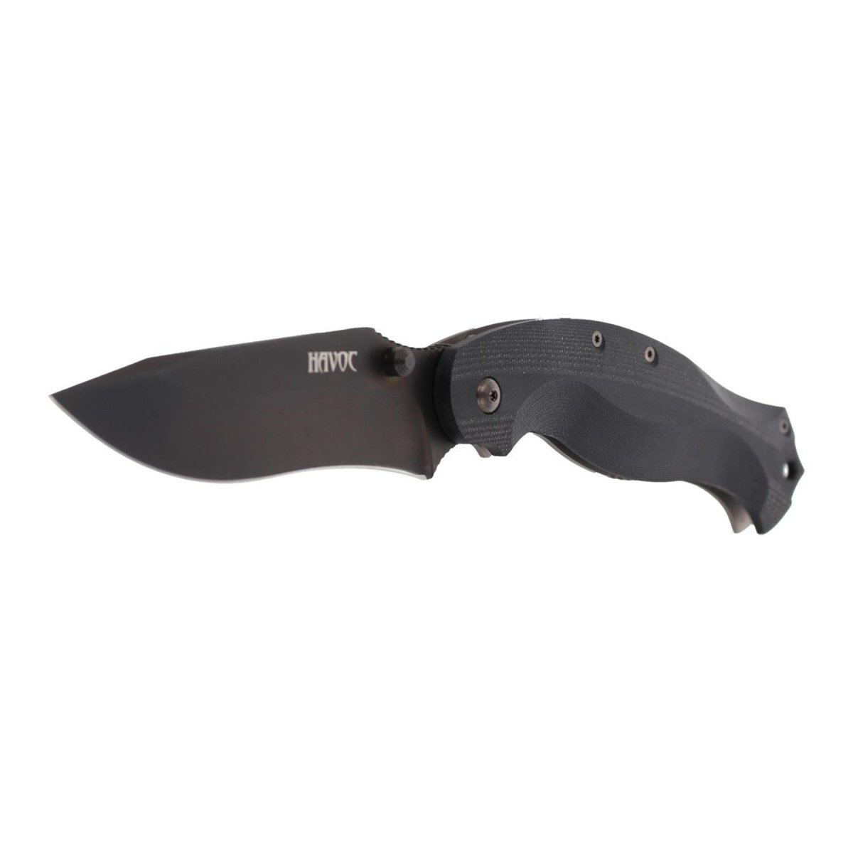 Fox Knives HAVOC navaja de bolsillo cuchillo plegable con cerradura de marco de titanio mango G10 negro
