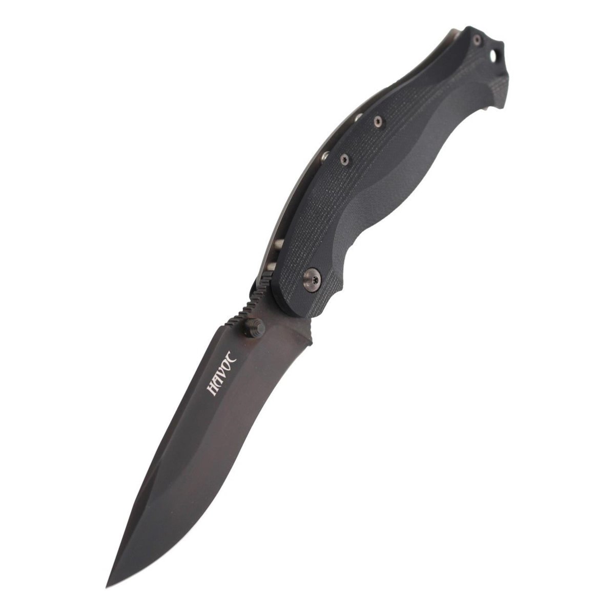 Fox Knives HAVOC navaja de bolsillo cuchillo plegable con cerradura de marco de titanio mango G10 negro