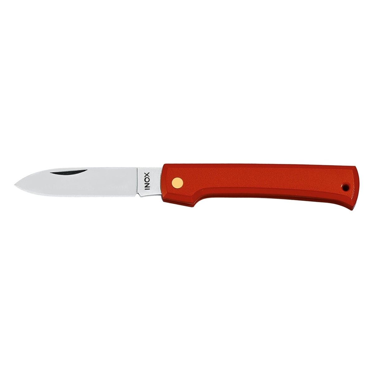Fox Knives INOX Navaja de bolsillo Drop Point 420C Mango de nailon de acero inoxidable