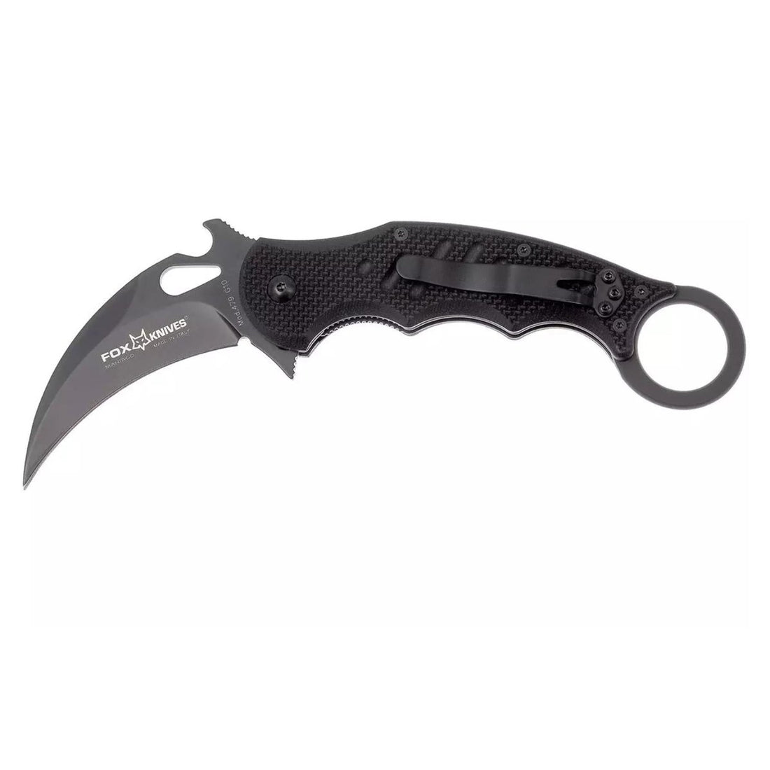 Fox Knives Karambit FX-479 mini navaja plegable acero N690C hoja hidroglider negra