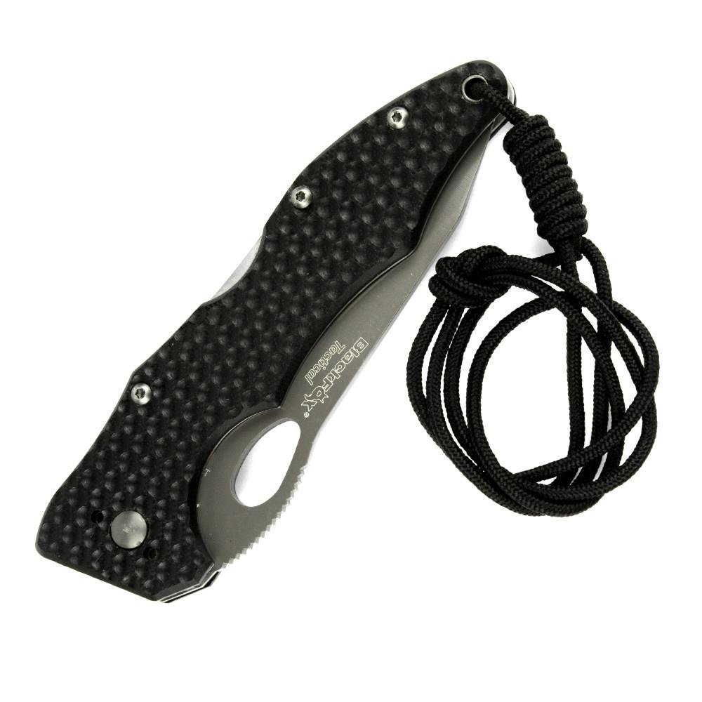 Fox Knives Tactical BF-105T cuchillo táctico plegable hoja de acero inoxidable recubierta de titanio negro