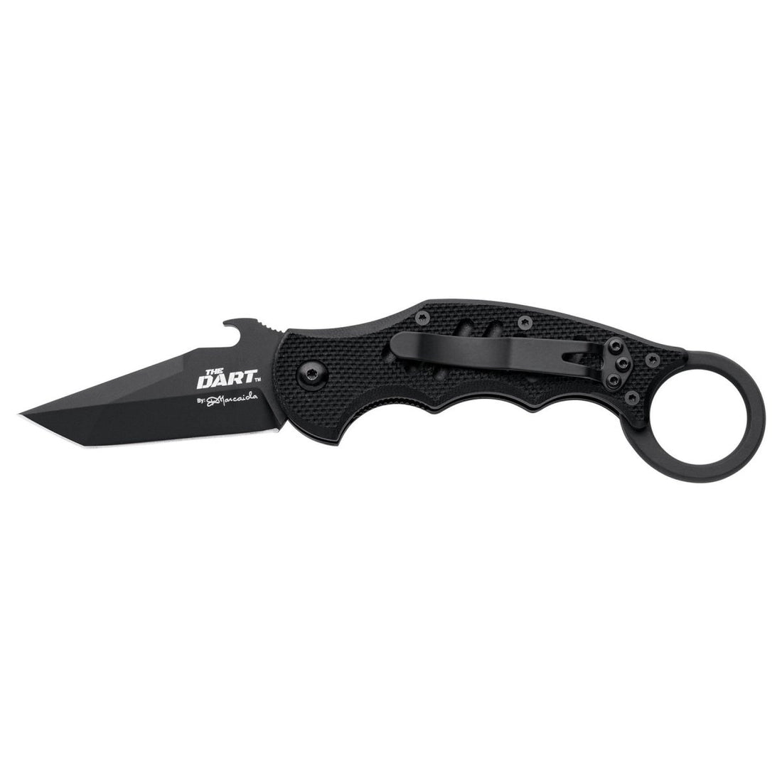 Fox Knives THE DART Tanto Navaja de bolsillo Acero inoxidable N690Co Negro idroglider