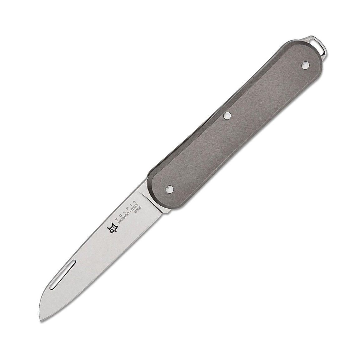 Fox Knives VULPIS Navaja de bolsillo plegable de acero inoxidable M390 con mango de titanio