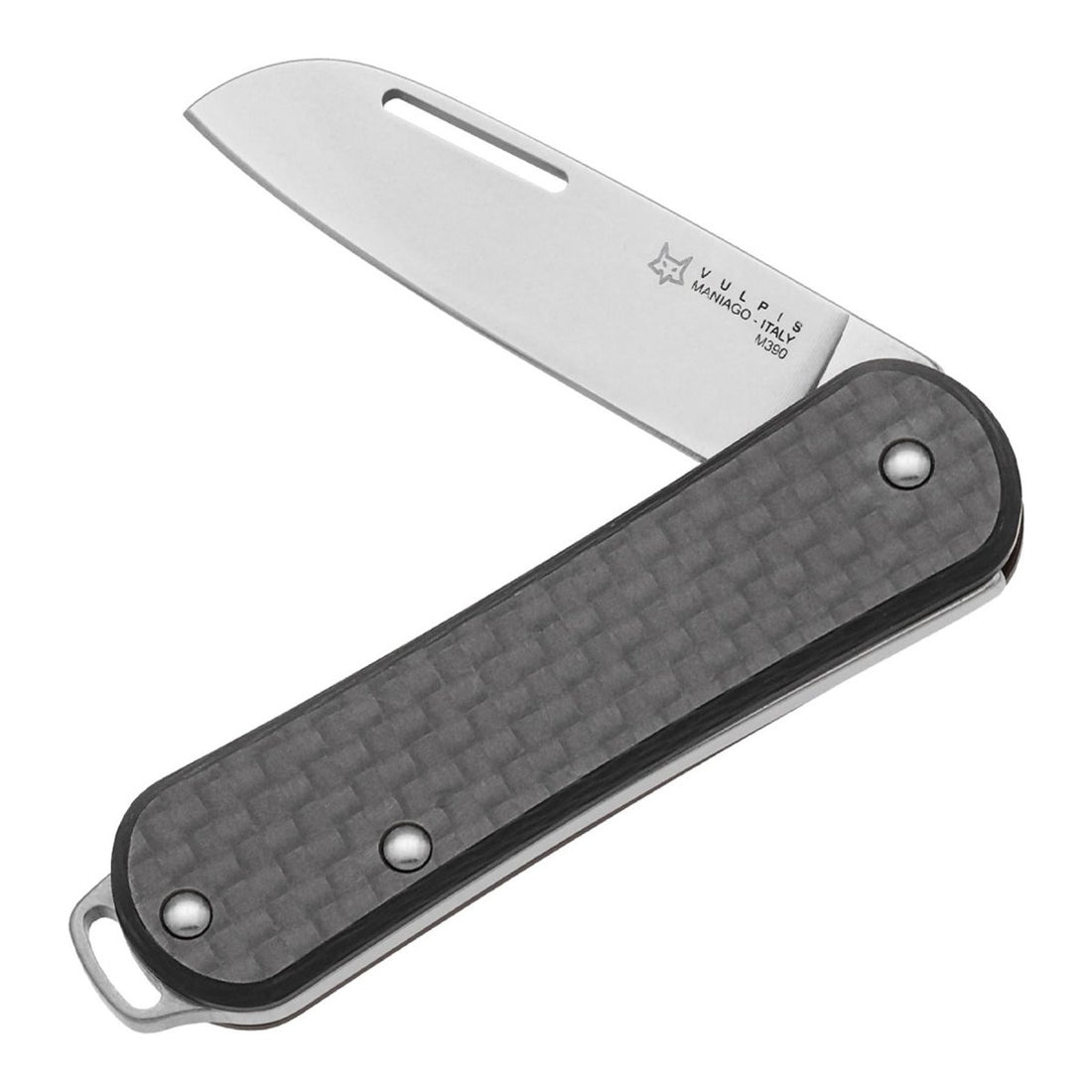Fox Knives VULPIS FX-VP108 CF Navaja de bolsillo M390 Mango de fibra de carbono de acero
