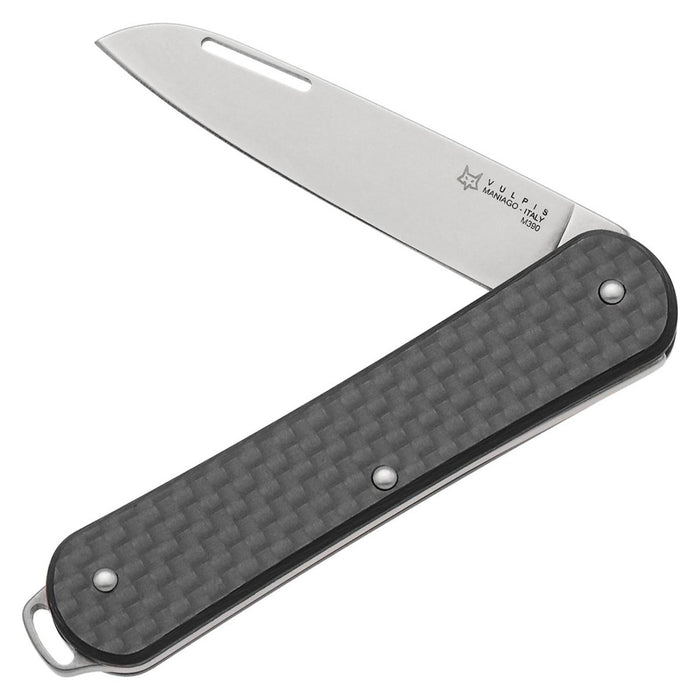 Fox Knives VULPIS FX - VP130 CF Navaja de Bolsillo 59 - 61 HRC Acero Inoxidable M390 - GoMilitar