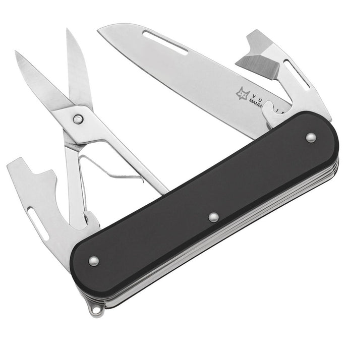 Cuchillo Multiherramienta Fox Knives VULPIS FX-VP130-F4 BK Hoja de Acero N690Co Negro - GoMilitar