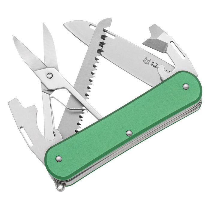 Cuchillo Multiherramienta Fox Knives VULPIS FX-VP130-SF5 OD Hoja de Acero N690Co Verde - GoMilitar