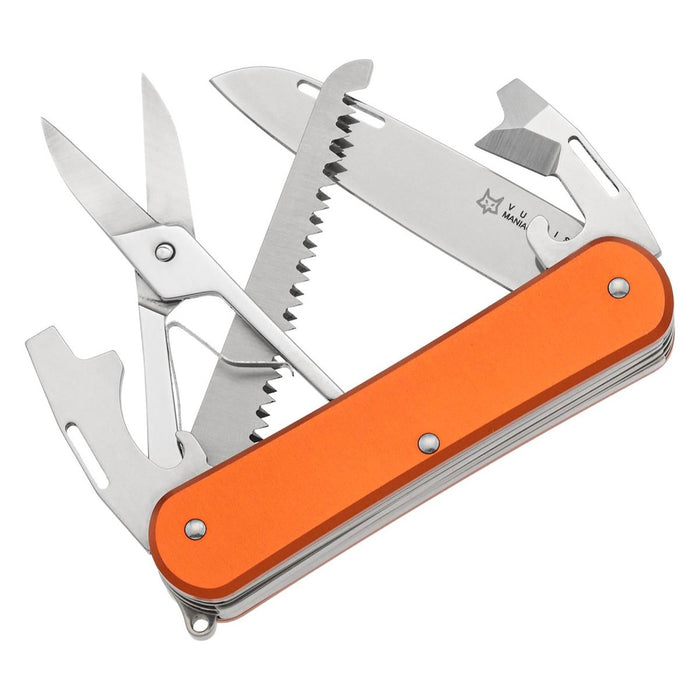 Navaja Fox Knives VULPIS FX-VP130-SF5 OR Navaja Multiherramienta N690Co Hoja de Acero Naranja - GoMilitar