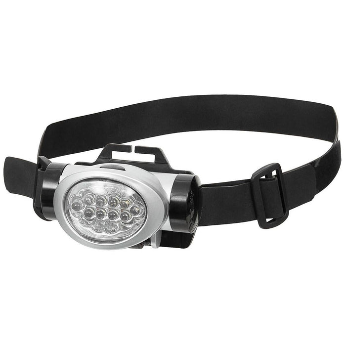 Linterna Frontal Fox Outdoor 8 Blanco 2 LEDs Rojos Ángulo Regulable Antisalpicaduras Negro - GoMilitar