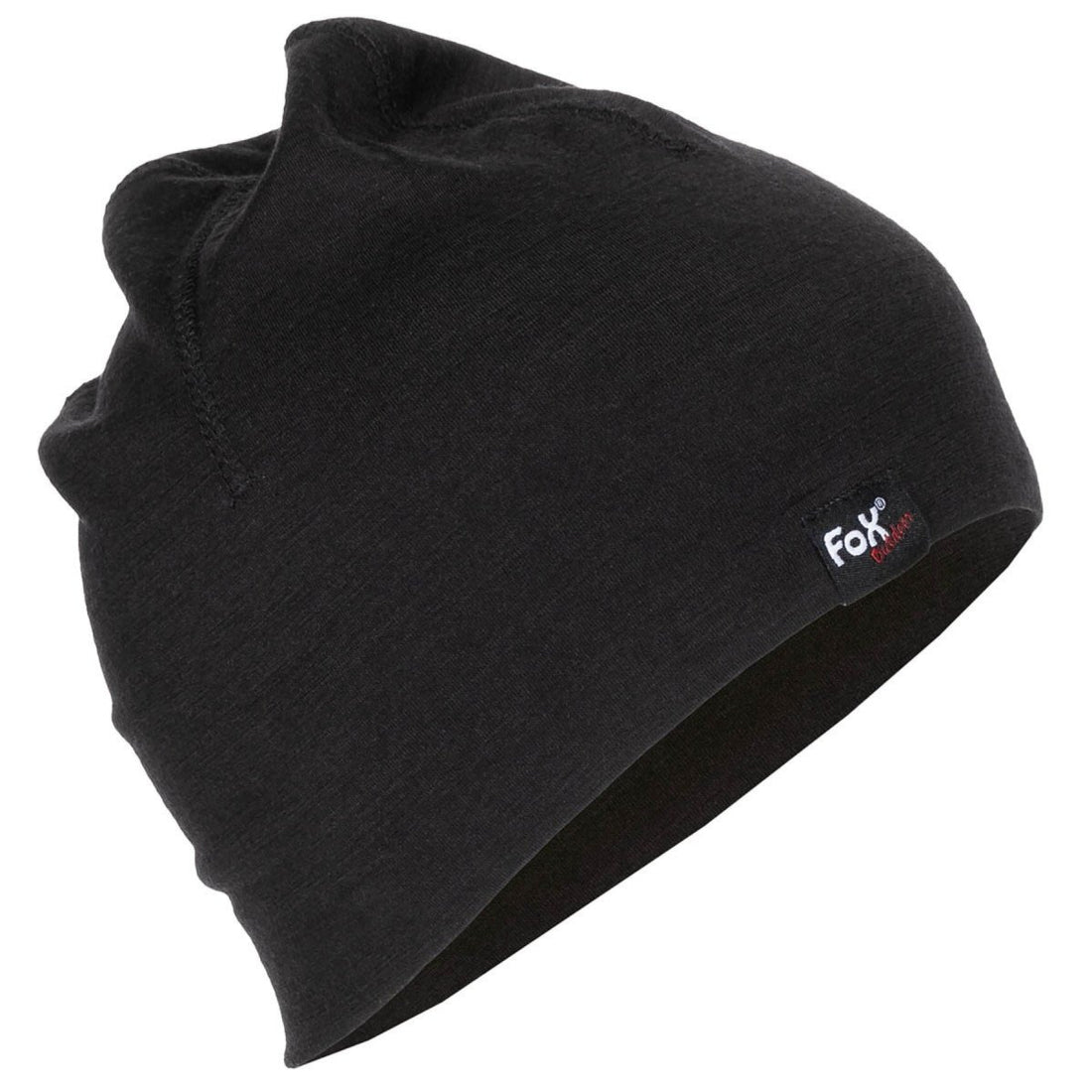 Fox Outdoor Gorro de lana merino ligero transpirable de secado rápido negro