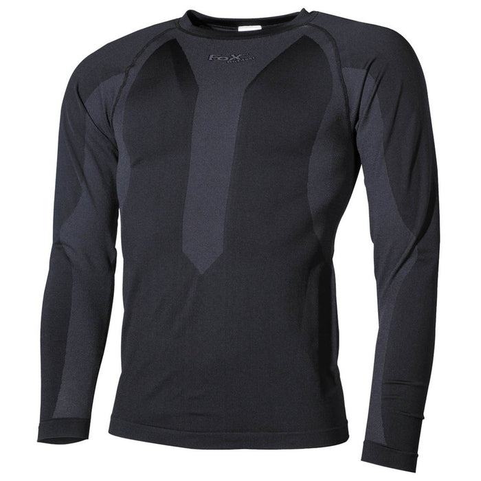 Camiseta interior térmica Fox Outdoor Tejido elástico transpirable Secado rápido Negro - GoMilitar