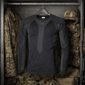 Fox Outdoor Camiseta interior térmica transpirable tejido elástico de secado rápido negro