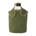 Estilo del ejército francés bebiendo frasco botella de agua de agua militar Cantina Pot W Pouch OD