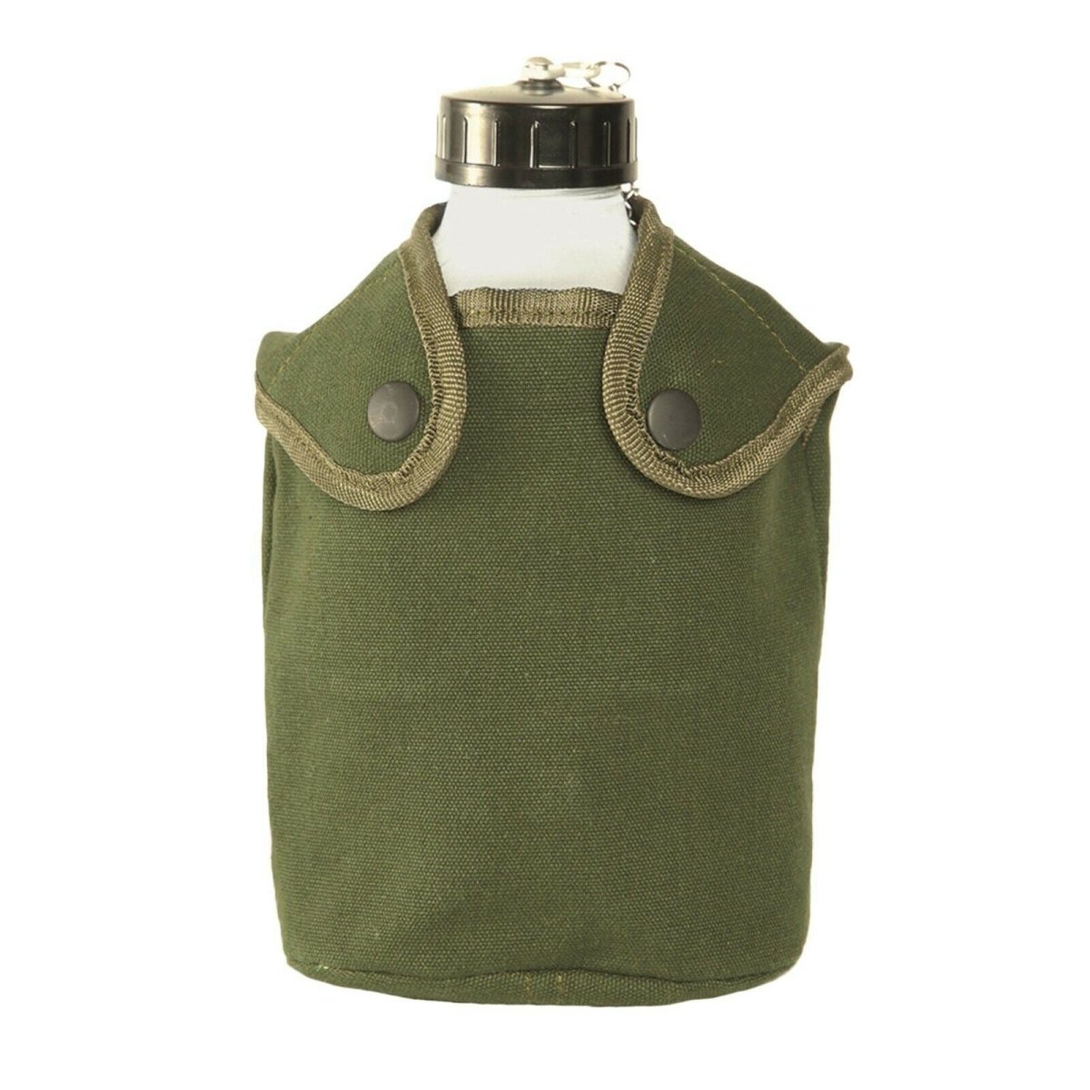 Estilo del ejército francés bebiendo frasco botella de agua de agua militar Cantina Pot W Pouch OD
