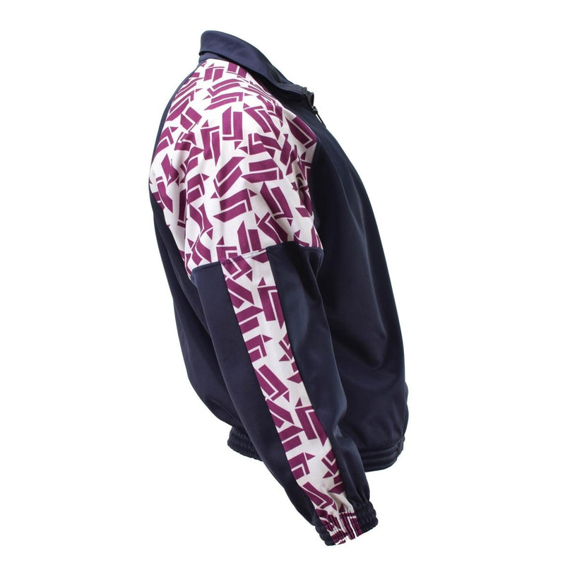 Chaqueta deportiva de la escuela militar francesa 90 90s Retro vintage Servicio deportivo de senderismo a rayas