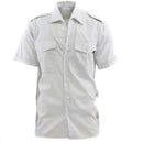 Genuine Austrian army button down shirt short sleeve grey military surplus NEW - GoMilitar