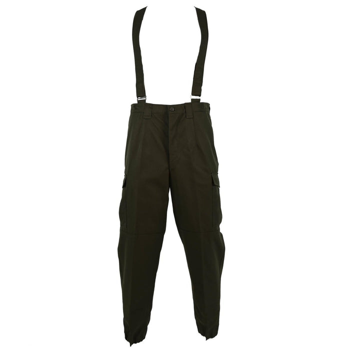 Pantalones de combate genuinos del ejército austriaco con pechera militar verde oliva OD en general con tirantes NUEVO - GoMilitar