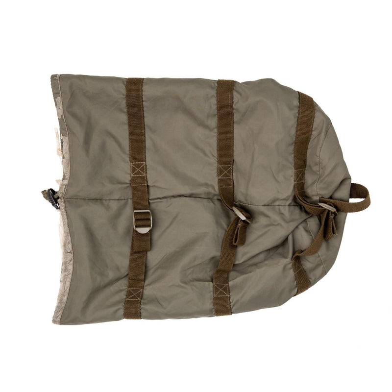 Genuine Austrian army compression duffel bag in olive for storing and transporting sleeping bags securely
