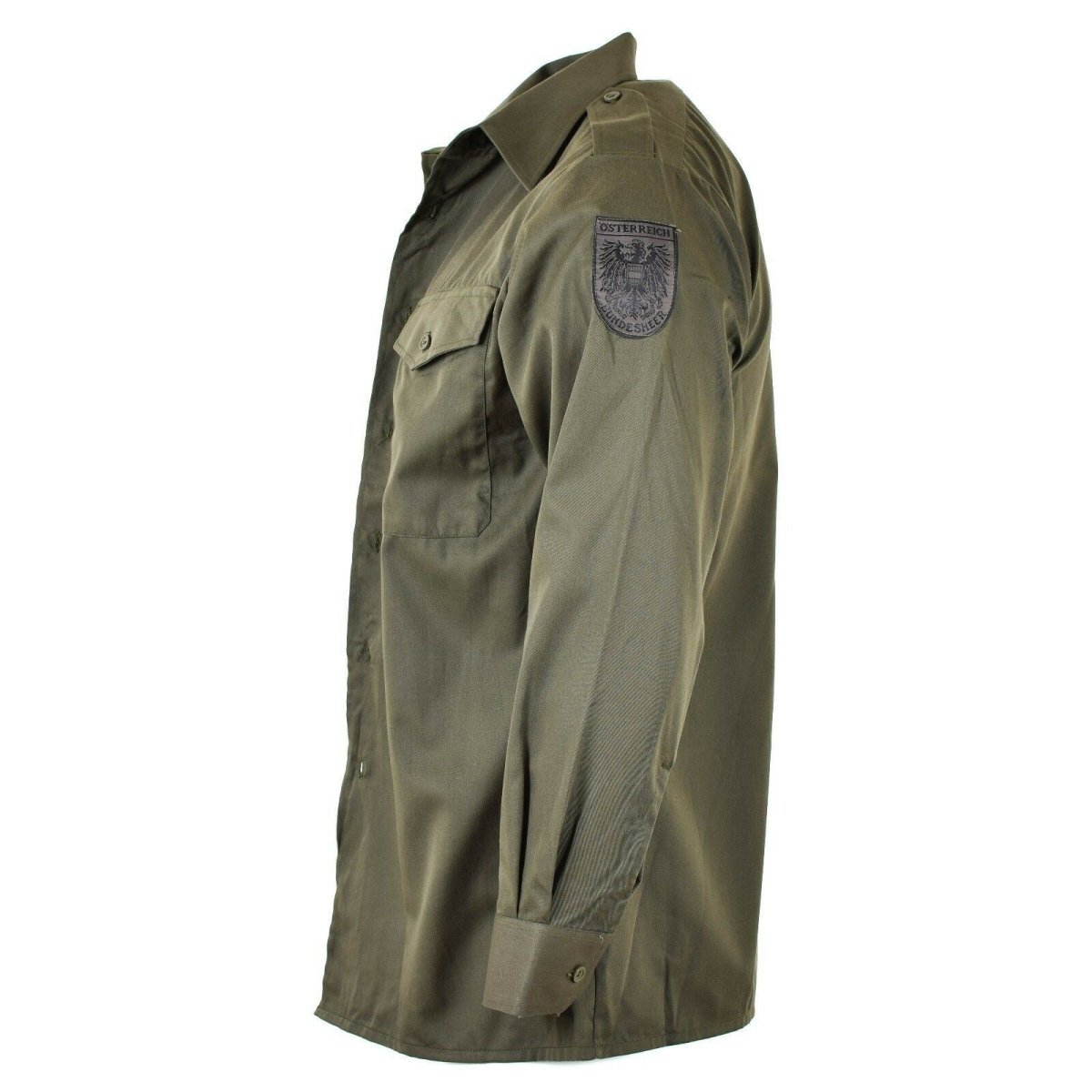 Genuina camisa del ejército austriaco M65 O.D Combate Militar de manga larga Olive BDU NUEVO