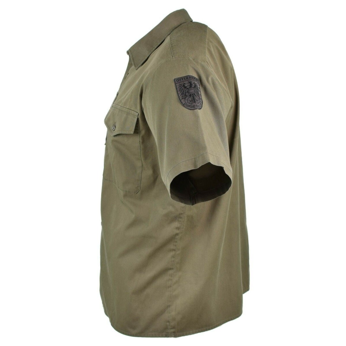 Genuina camisa del ejército austriaco M65 O.D Combate Militar de manga corta Olive Bdu