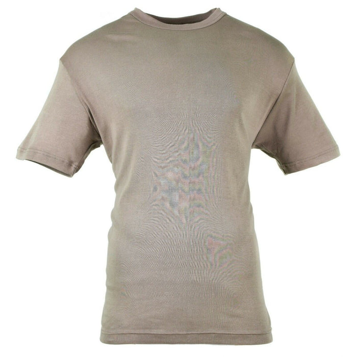 Camiseta de algodón de manga corta genuina del ejército austríaco en color caqui, camisa militar ligera y transpirable nueva.