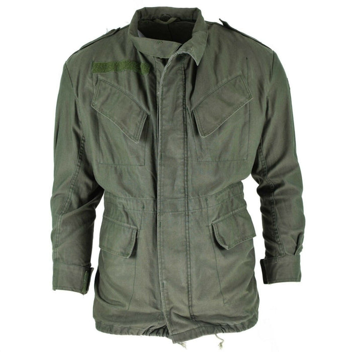 Chaqueta de campo genuina del ejército belga M64 parka militar de algodón impermeable Olive OD - GoMilitar