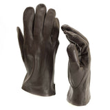 Guantes del ejército belga genuino de cuero marrón negro marrón militar con el dedo completo de los dedos excedentes