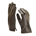 Guantes del ejército belga genuino de cuero marrón negro marrón militar con el dedo completo de los dedos excedentes