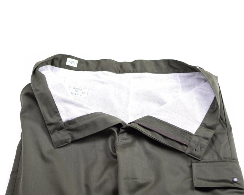 Pantalones de servicio del ejército belga genuino de los pantalones militares de oliva