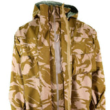 Genú de la chaqueta de combate del ejército británico CAMO DESERT MVP GORETEX RAVER IMPRESIÓN NUEVO