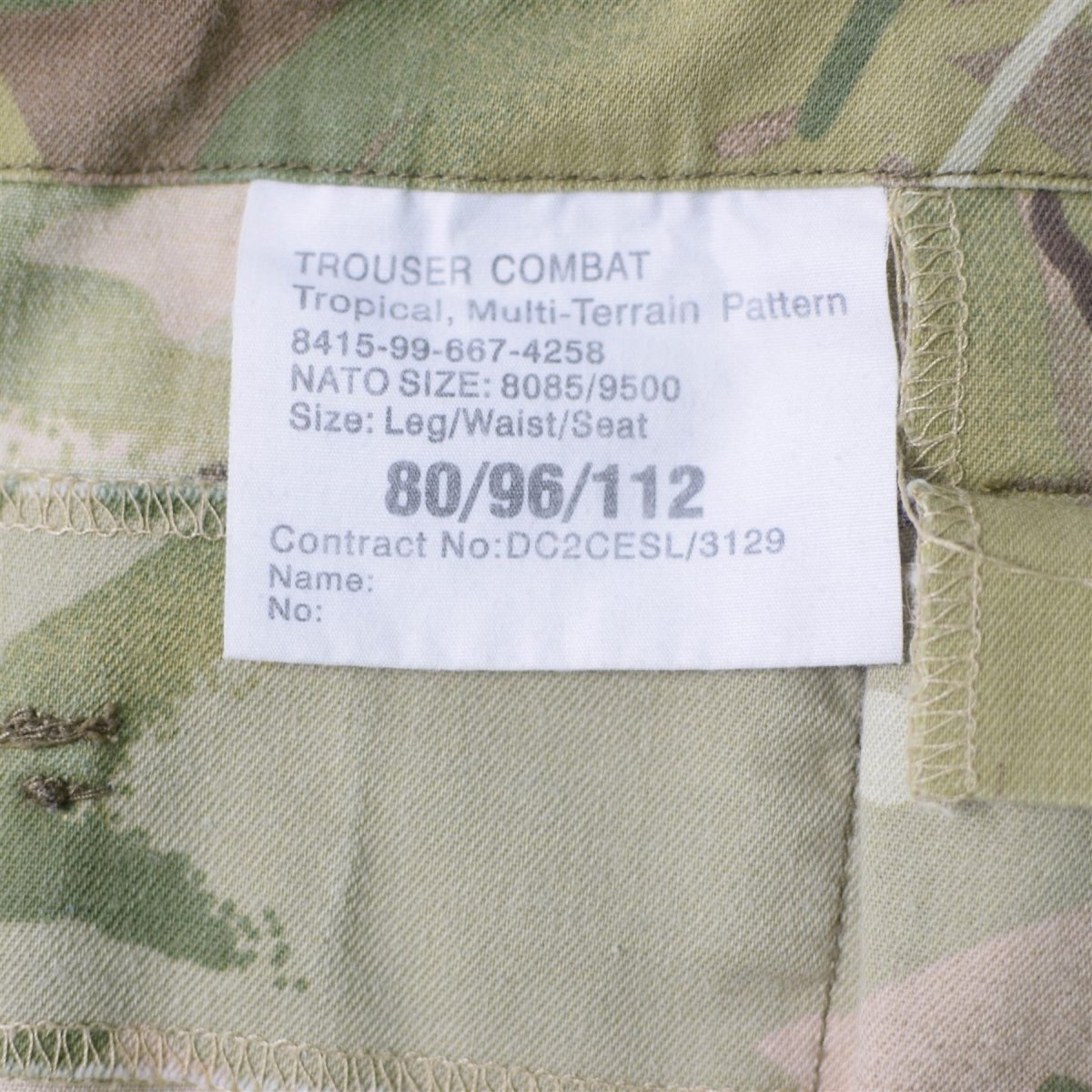 Combate militar genuino del ejército británico MTP Camuflage Shorts Bermudas militares