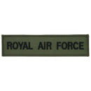 Genuine British Army Royal Air Force cloth patch with hook and loop backing for military uniforms and gear.