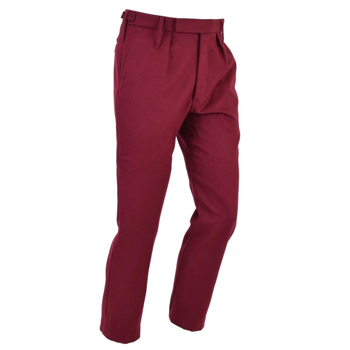 Pantalones de uniforme del ejército británico genuinos visten pantalones burdeos de húsares reales - GoMilitar