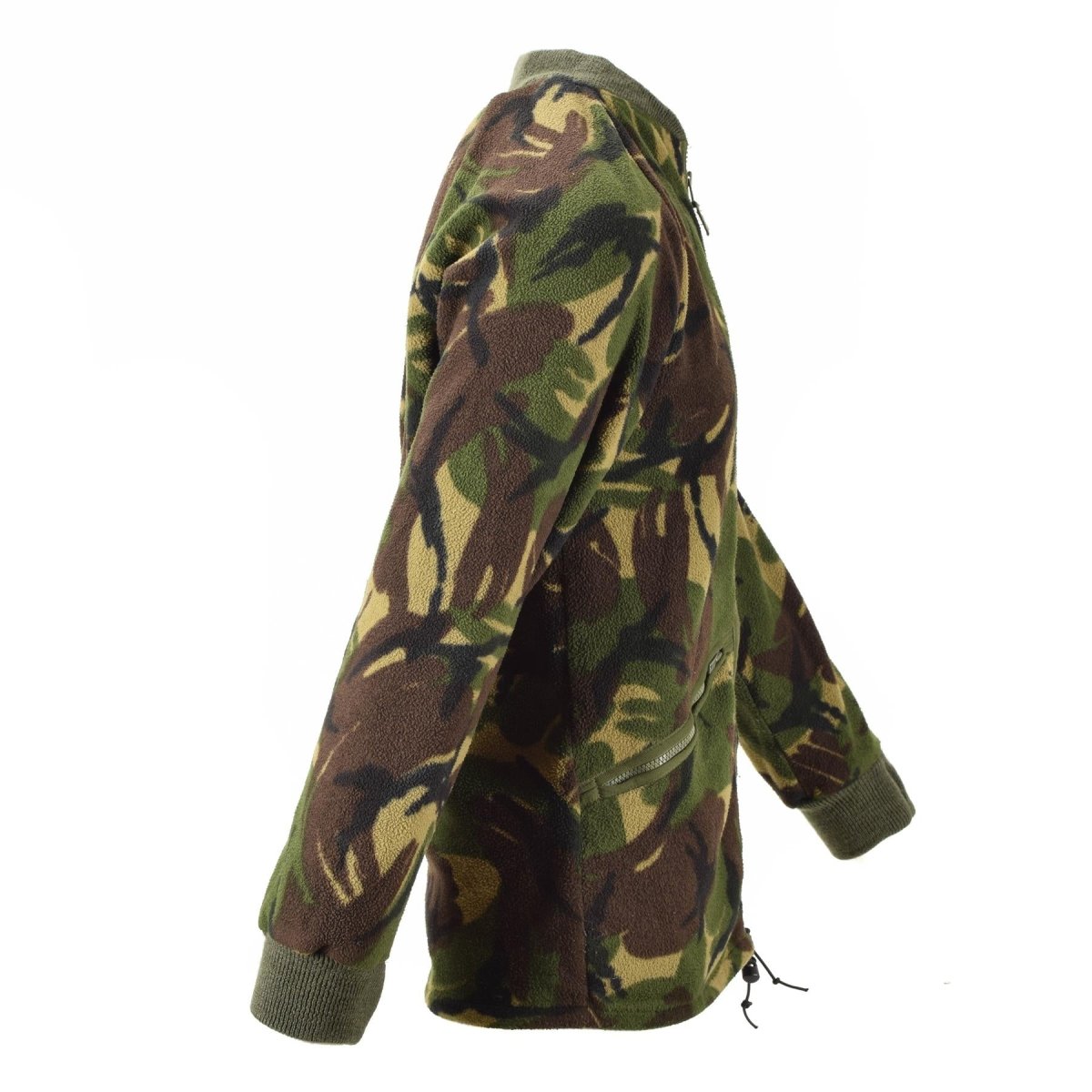Genú de la chaqueta térmica del ejército de cárdigan británico DPM CAMO JUMPER Men Zip-Up