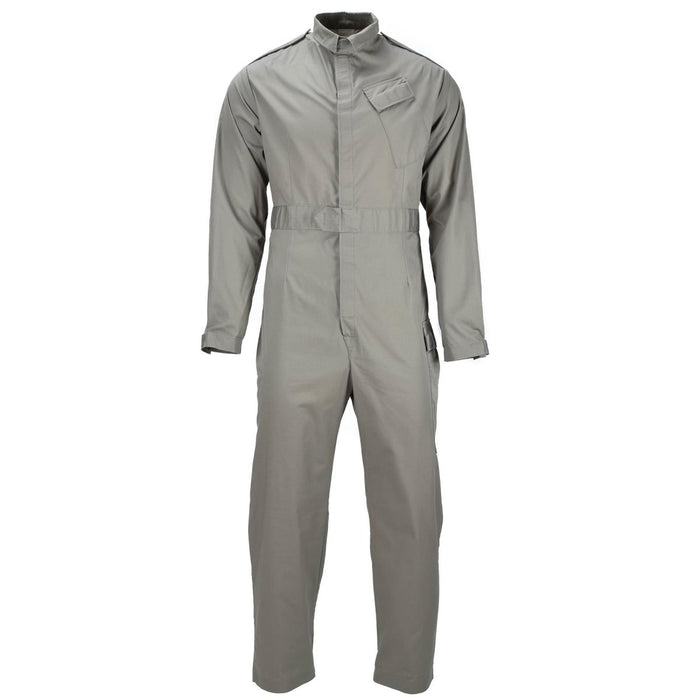 Auténtico mono de mecánico británico militar gris con cintura ajustable, duradero y liviano para condiciones difíciles.