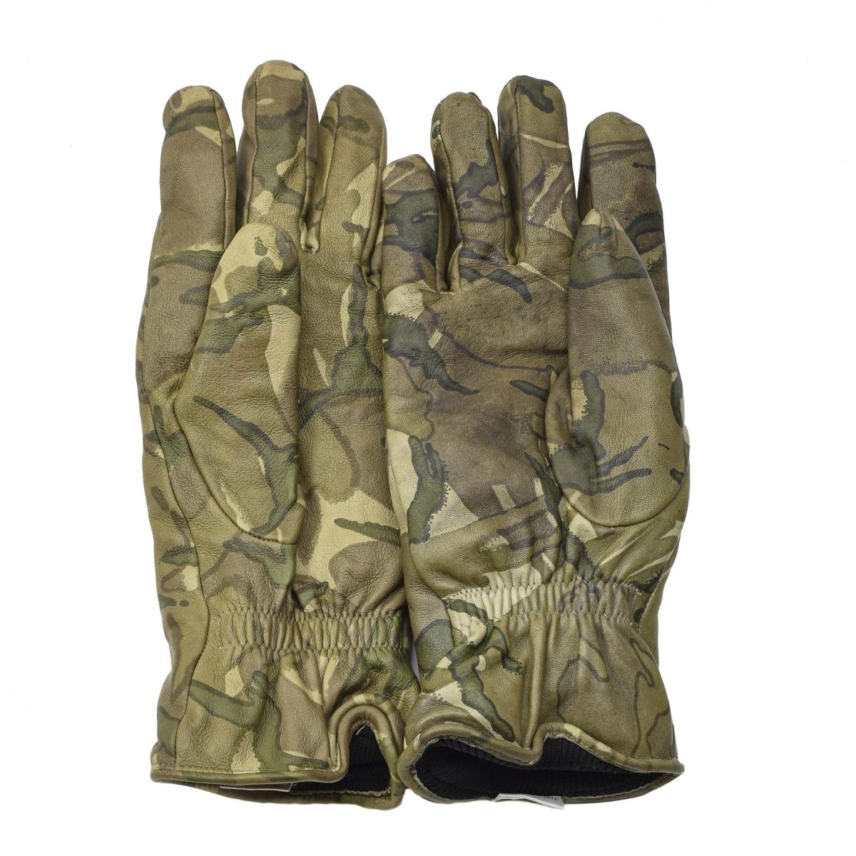 Guantes de cuero tácticos de combate militares británicos genuinos camuflaje MTP aislado