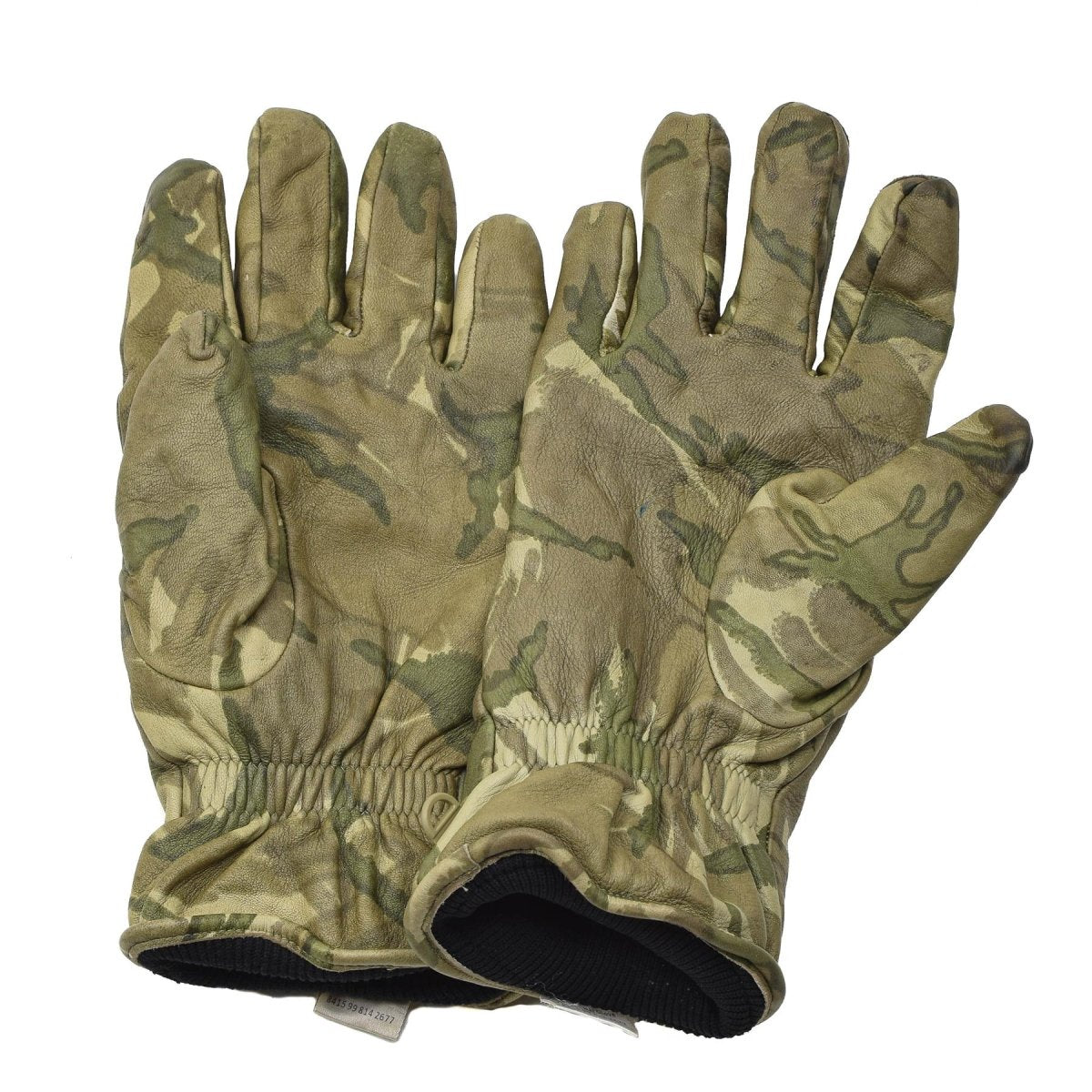 Guantes de cuero tácticos de combate militares británicos genuinos camuflaje MTP aislado