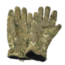 Pair of genuine British military MK II insulated leather tactical gloves in MTP camouflage with reinforced palm and knuckles