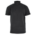 Camiseta de la policía británica genuina Black Breatable Funcional Funcional Functional Zip Guard