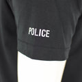 Camiseta de la policía británica genuina Black Breatable Funcional Funcional Functional Zip Guard