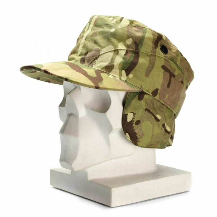 Gorra con orejeras genuina del ejército británico del Reino Unido MTP sombrero militar de camuflaje multicam - GoMilitar