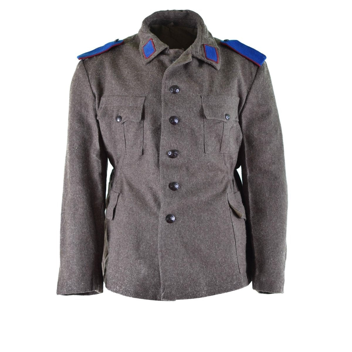 Genuina chaqueta del ejército búlgaro lana de lana militar uniforme uniforme gris gris
