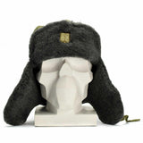 Genuino Capitán Checa CAP MILITAR HABLO DE INVIERNO USHANKA GABE GRIS GRIS CON INCUMSIÓN NUEVA